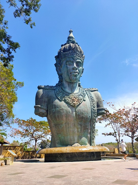 The Garuda Wisnu Kencana statue, a cultural landmark in Bali, with its towering height and impressive craftsmanship