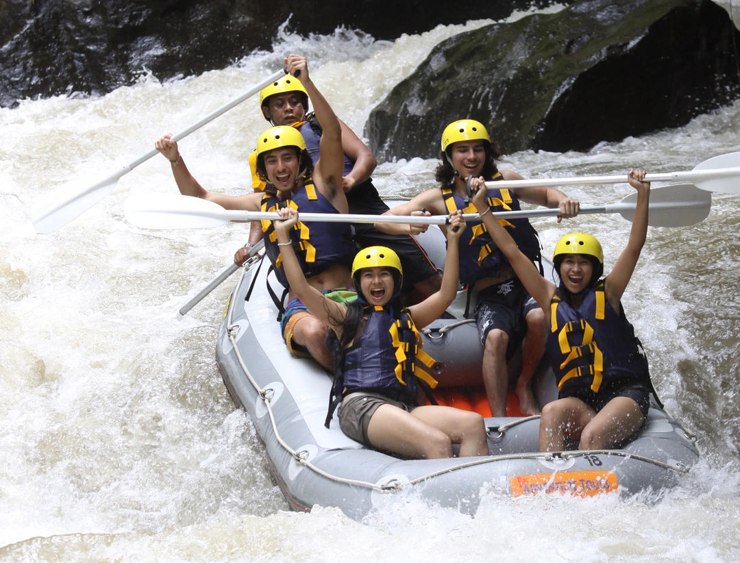 Ayung River rafting activity in Bali