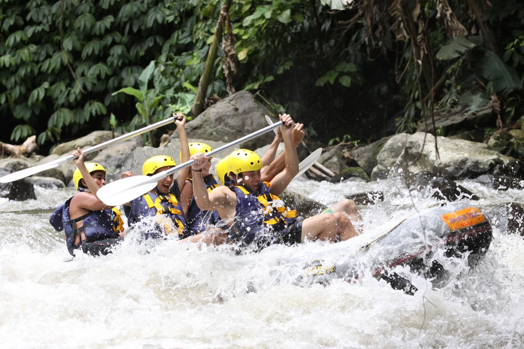 White water rafting activity on Ayung River Bali