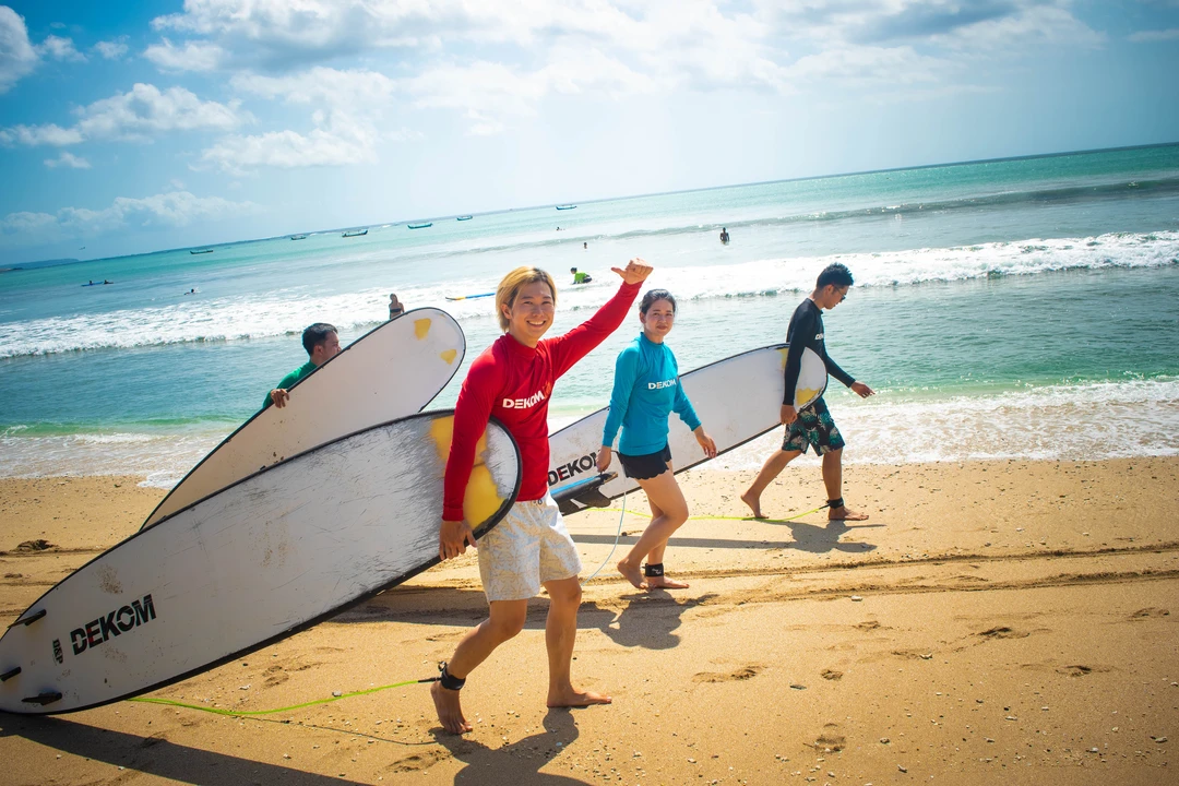 Surf lesson for water sports activity in Bali for summer trip