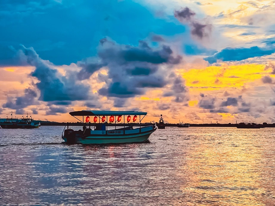 Bali Yakatabune Mangrove Cruise Experience sunset boat