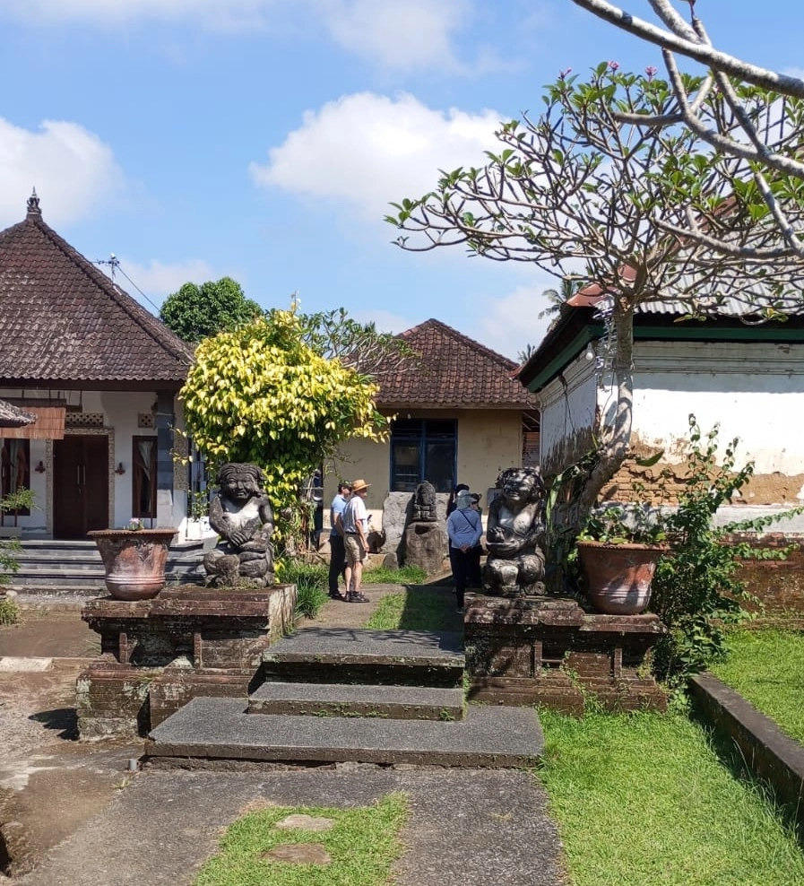 Balinese village activity during Bali EV tour