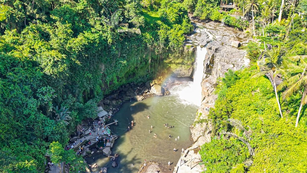 Ubud waterfall scenery in Bali