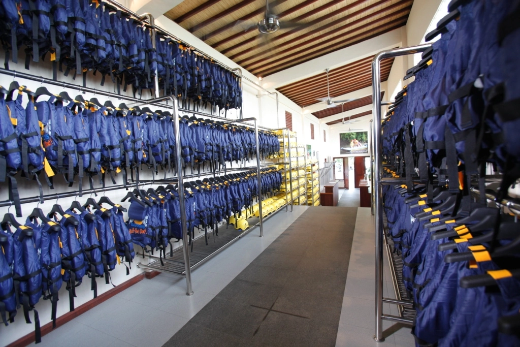 Rafting equipment preparation in Bali